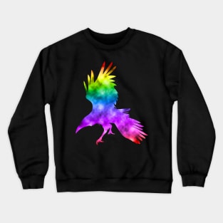 Rainbow Raven Crewneck Sweatshirt